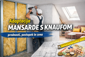 Adaptacija mansarde s knaufom – prednosti, postopek in cena